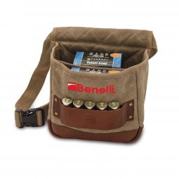 Benelli Lodge Large Shell Pouch, Olive Waxed Cotton